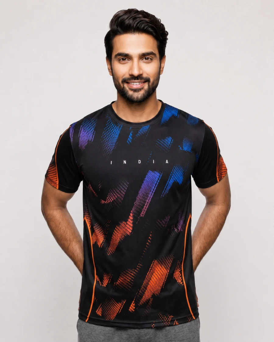 Team India Fan Stadium Jersey — Black