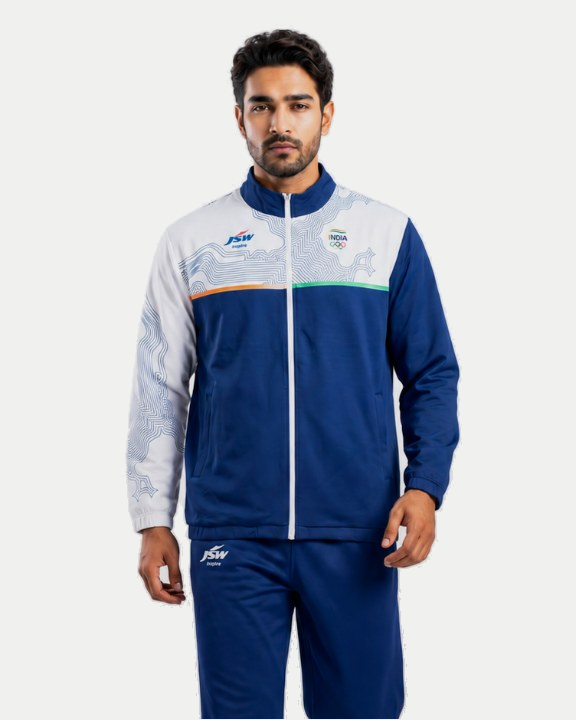 Official Team India 2026 Track Jacket — Navy Blue