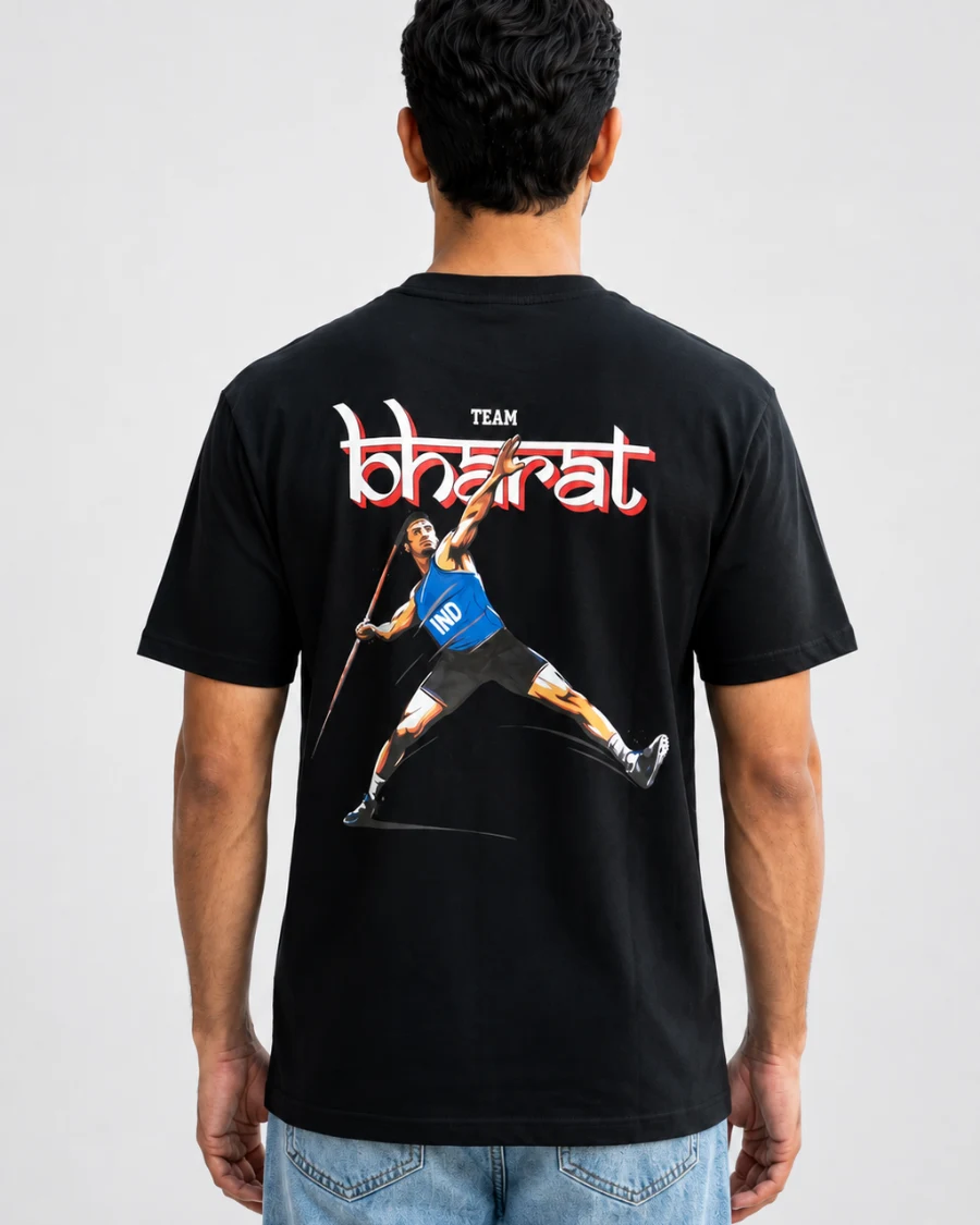 Team India Javelin T-Shirt — Black