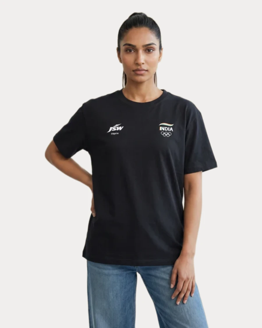 Team India Javelin T-Shirt — Black
