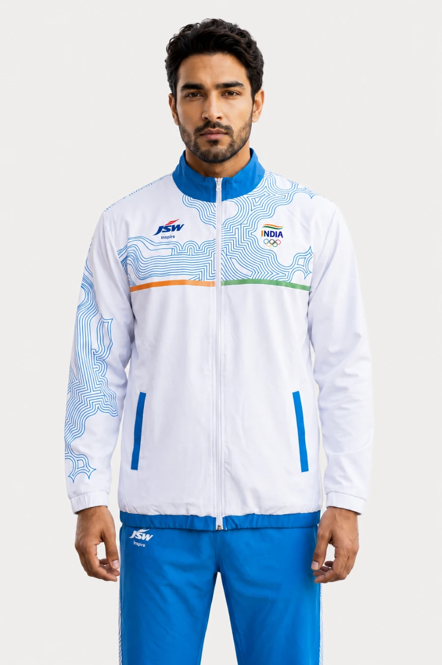 Official Team India 2026 Podium Track Jacket — White