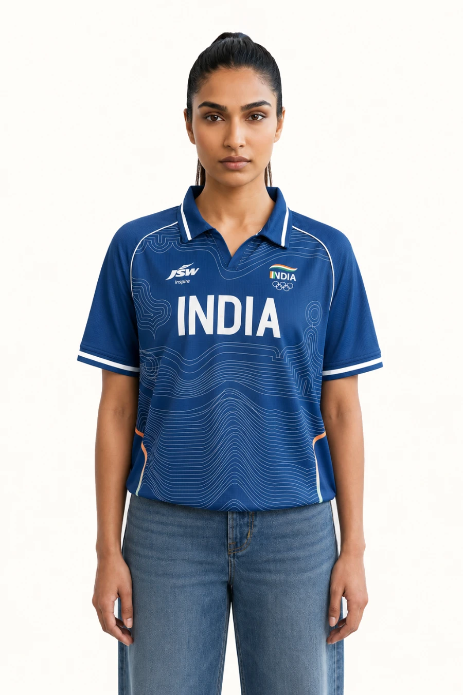 Official Team India 2026 Oversized Polo — Navy Blue
