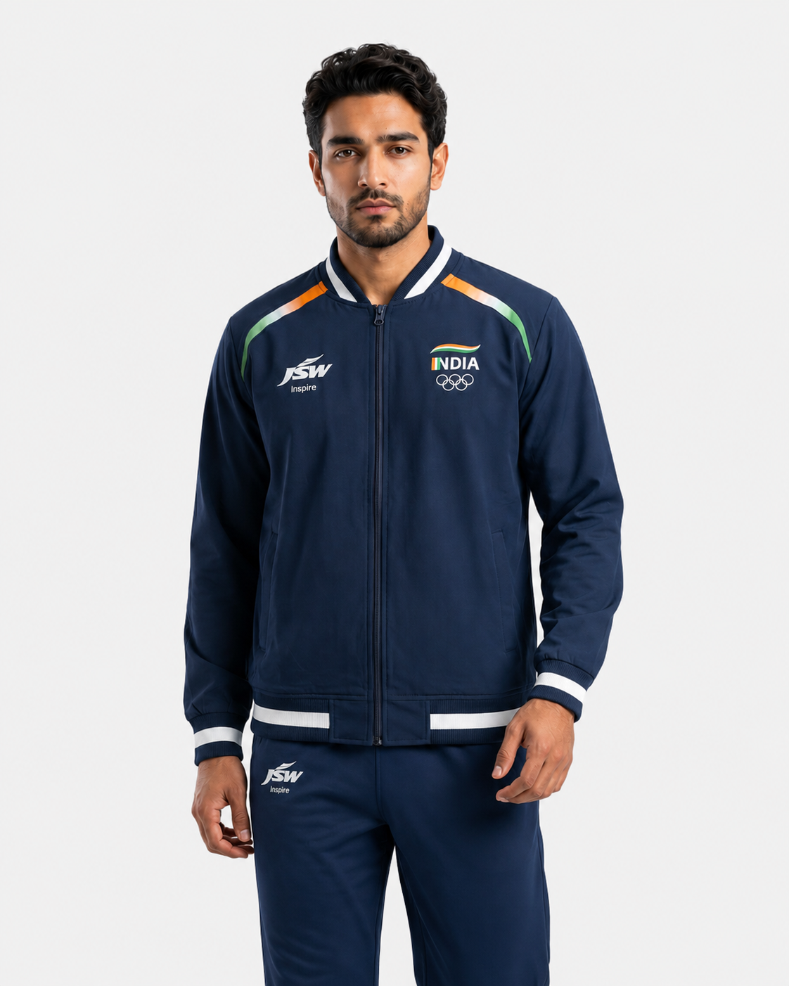Official Team India 2026 Varsity Jacket — Navy Blue